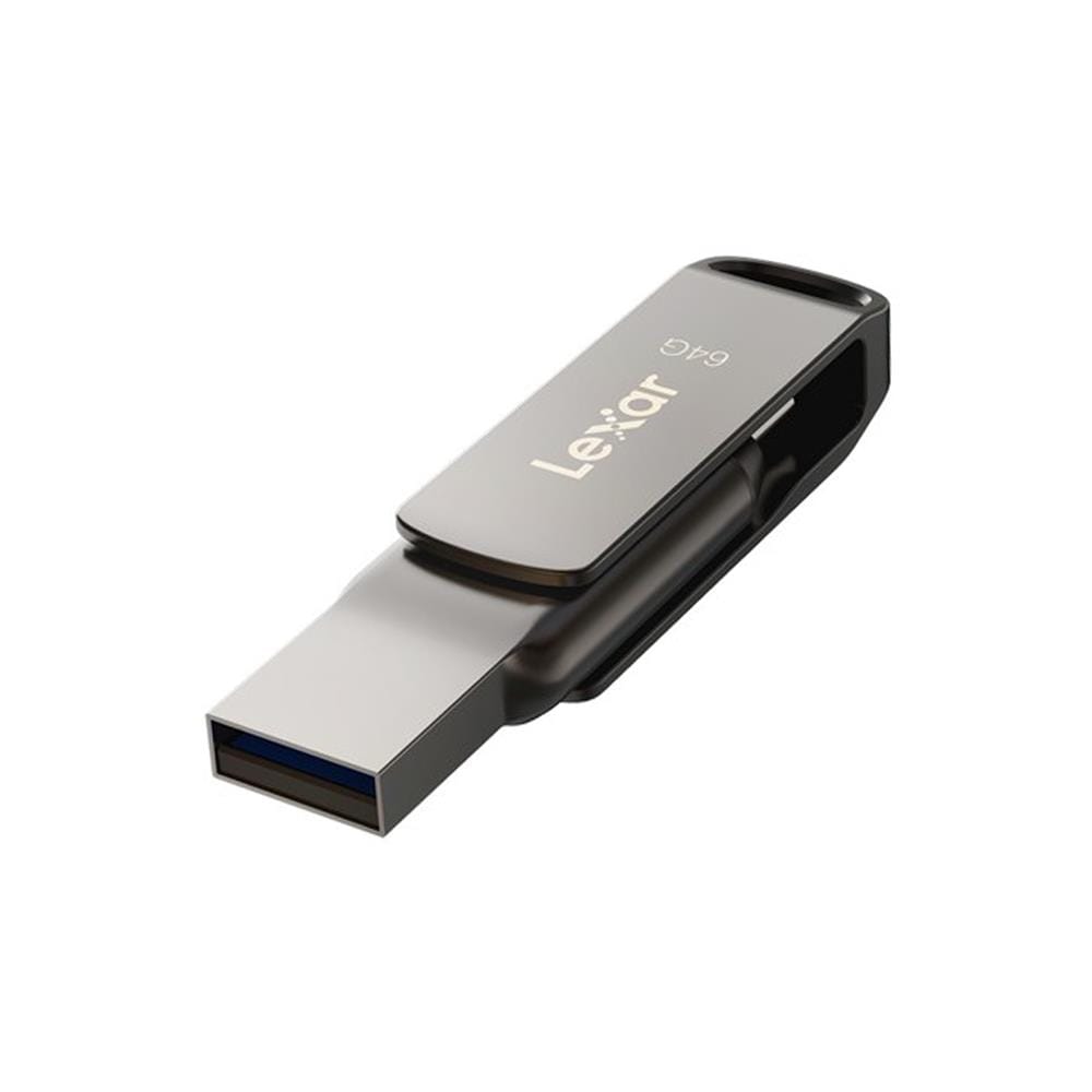 แฟลชไดร์ฟ 3.1 64GB LEXAR DUAL DRIVE D400 สีเงิน