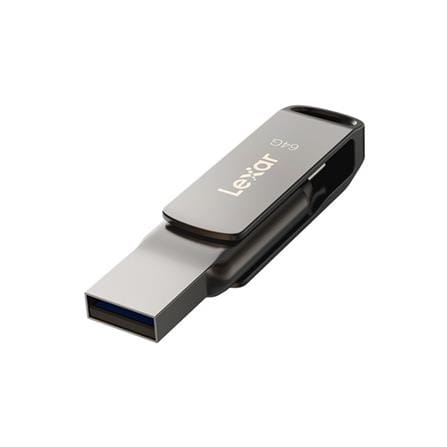 แฟลชไดร์ฟ 3.1 64GB LEXAR DUAL DRIVE D400 สีเงิน_1
