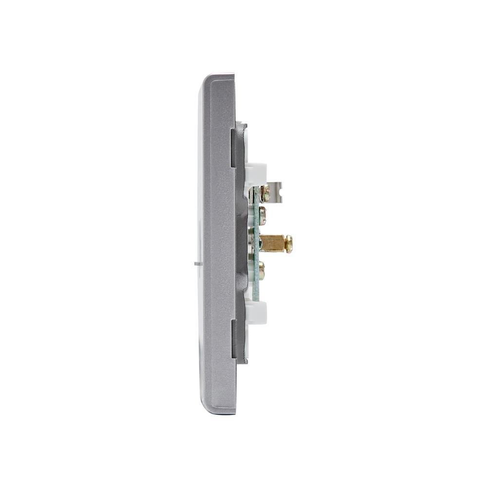 เต้ารับโทรทัศน์และคอมพิวเตอร์ CAT 6 SAHN D24 สีเงิน