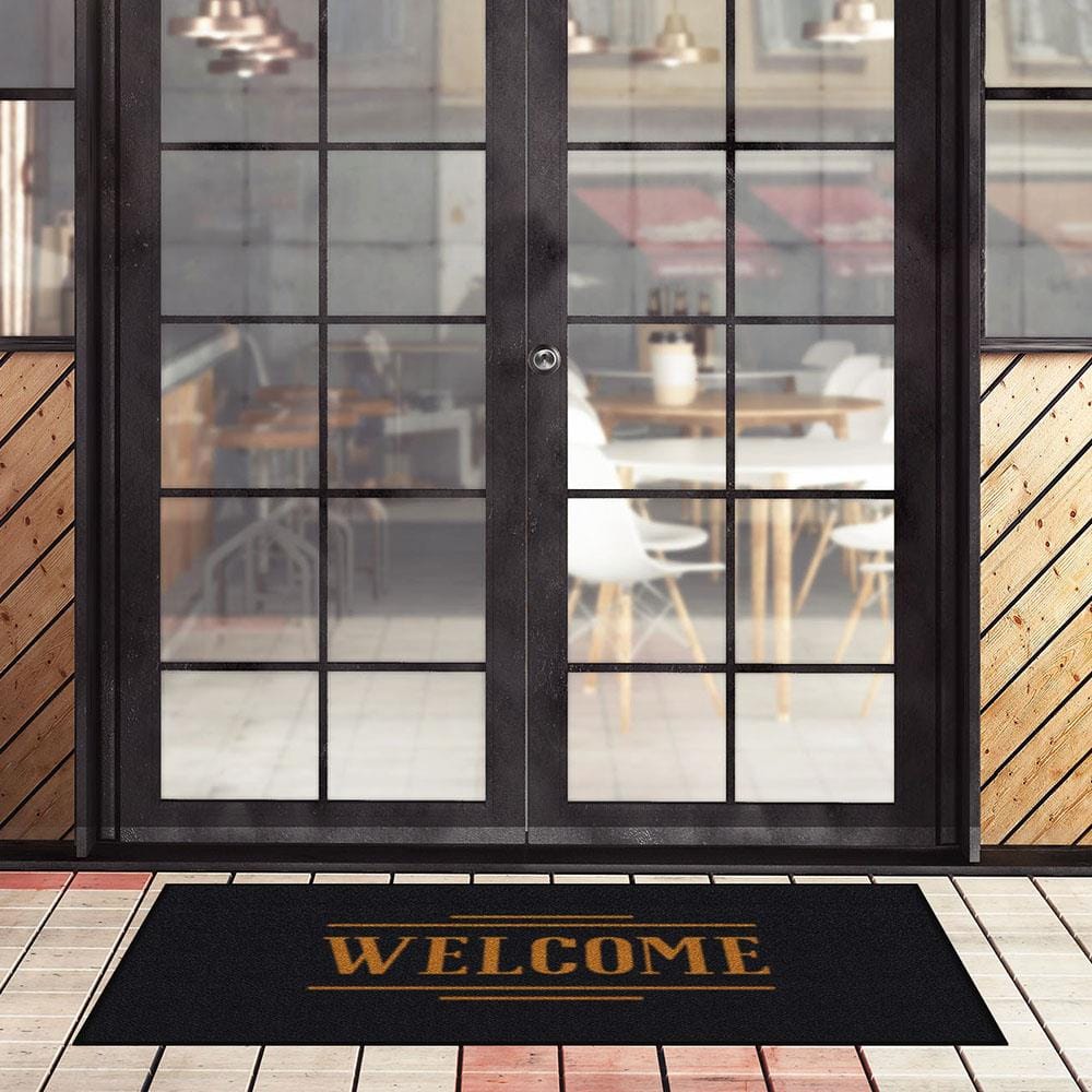 พรมเช็ดเท้าดักฝุ่น KLEEN-TEX WELCOME 70X150 ซม. สีดำ