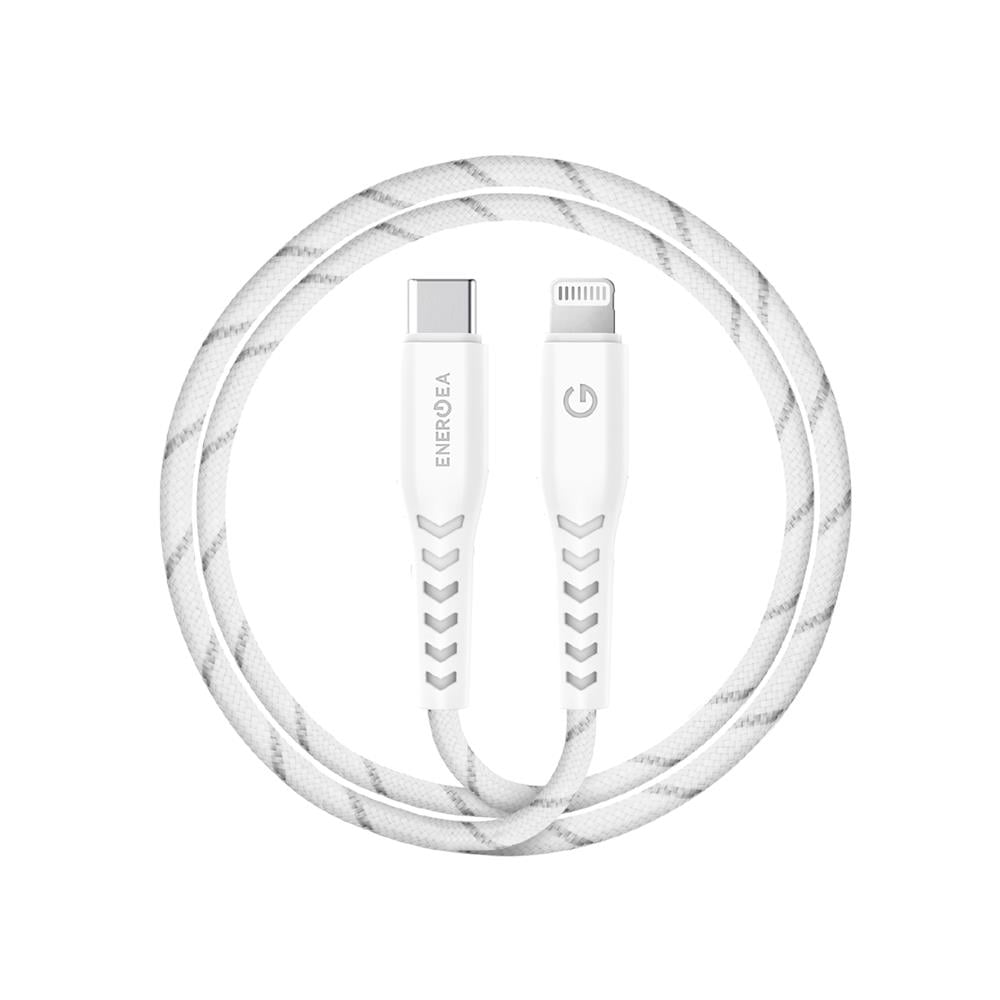 สายชาร์จ USB-C TO LIGHTNING ENERGEA NYLOFLEX 1.5 เมตร สีขาว