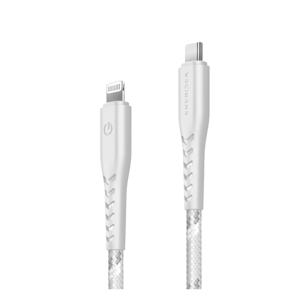 สายชาร์จ USB-C TO LIGHTNING ENERGEA NYLOFLEX 1.5 เมตร สีขาว