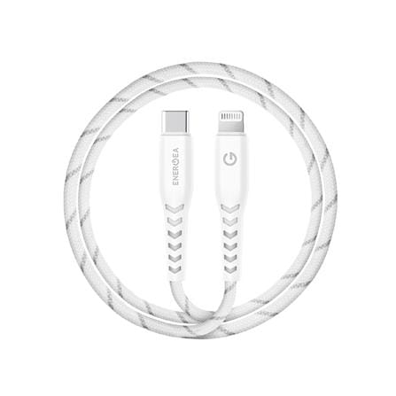 สายชาร์จ USB-C TO LIGHTNING ENERGEA NYLOFLEX 1.5 เมตร สีขาว_0