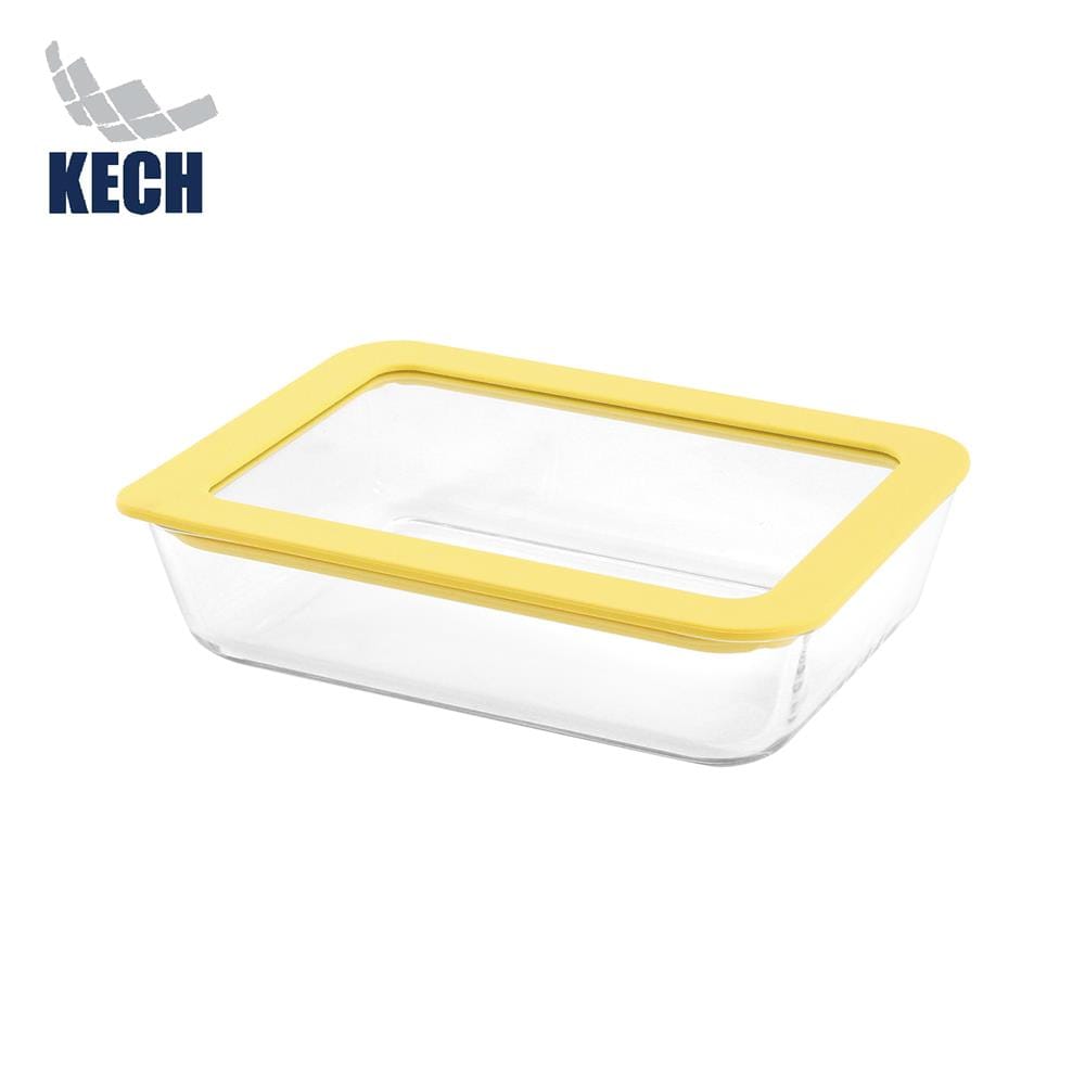กล่องอาหารแก้ว KECH HOLA 0.7 ลิตร สีเหลือง