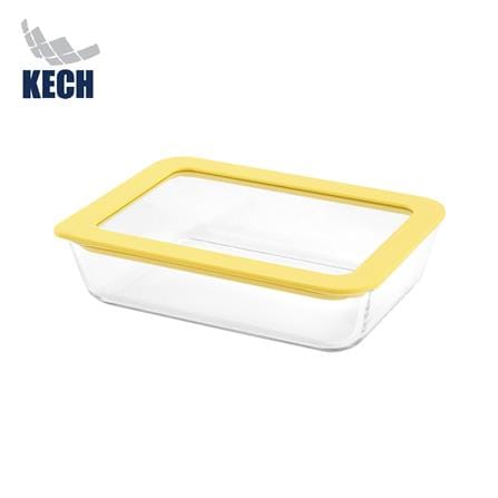 กล่องอาหารแก้ว KECH HOLA 0.7 ลิตร สีเหลือง_0