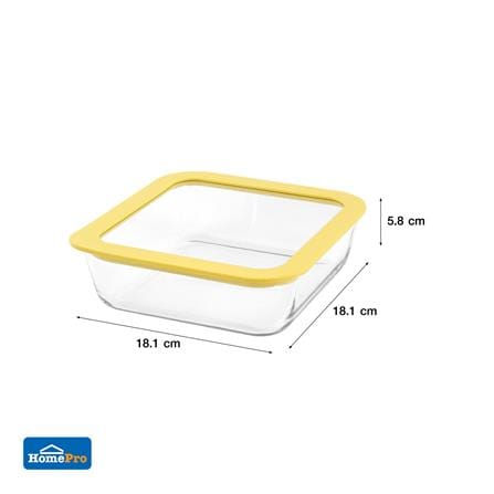 กล่องอาหารแก้ว KECH HOLA 1.17 ลิตร สีเหลือง_6