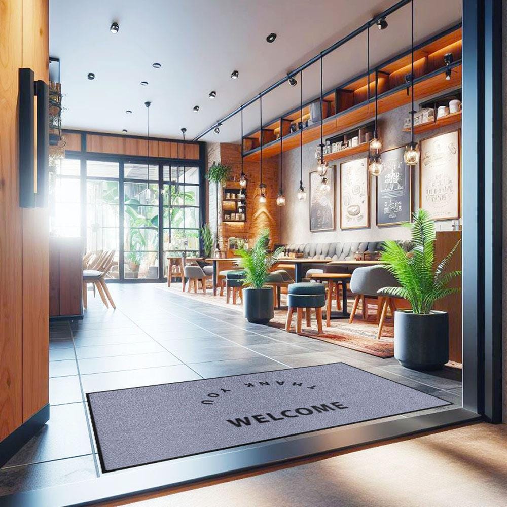 พรมเช็ดเท้าดักฝุ่น KLEEN-TEX WELCOME 70X150 ซม. สีเทา