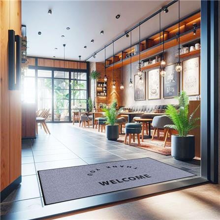 พรมเช็ดเท้าดักฝุ่น KLEEN-TEX WELCOME 70X150 ซม. สีเทา_4