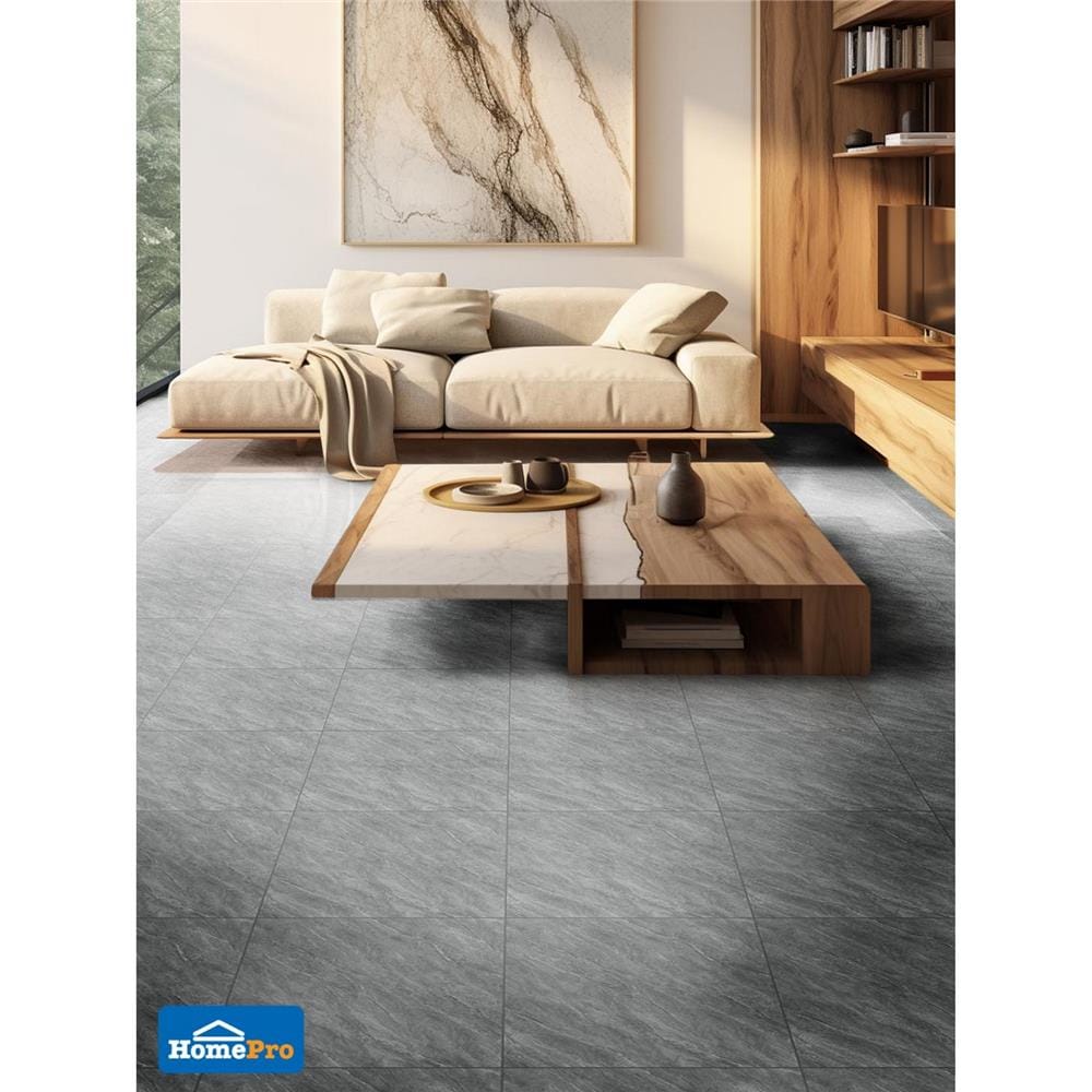 กระเบื้องพื้น 40x40 ซม. TARA โนร่า มาร์เบิ้ล เทา 0.96 ตร.ม.