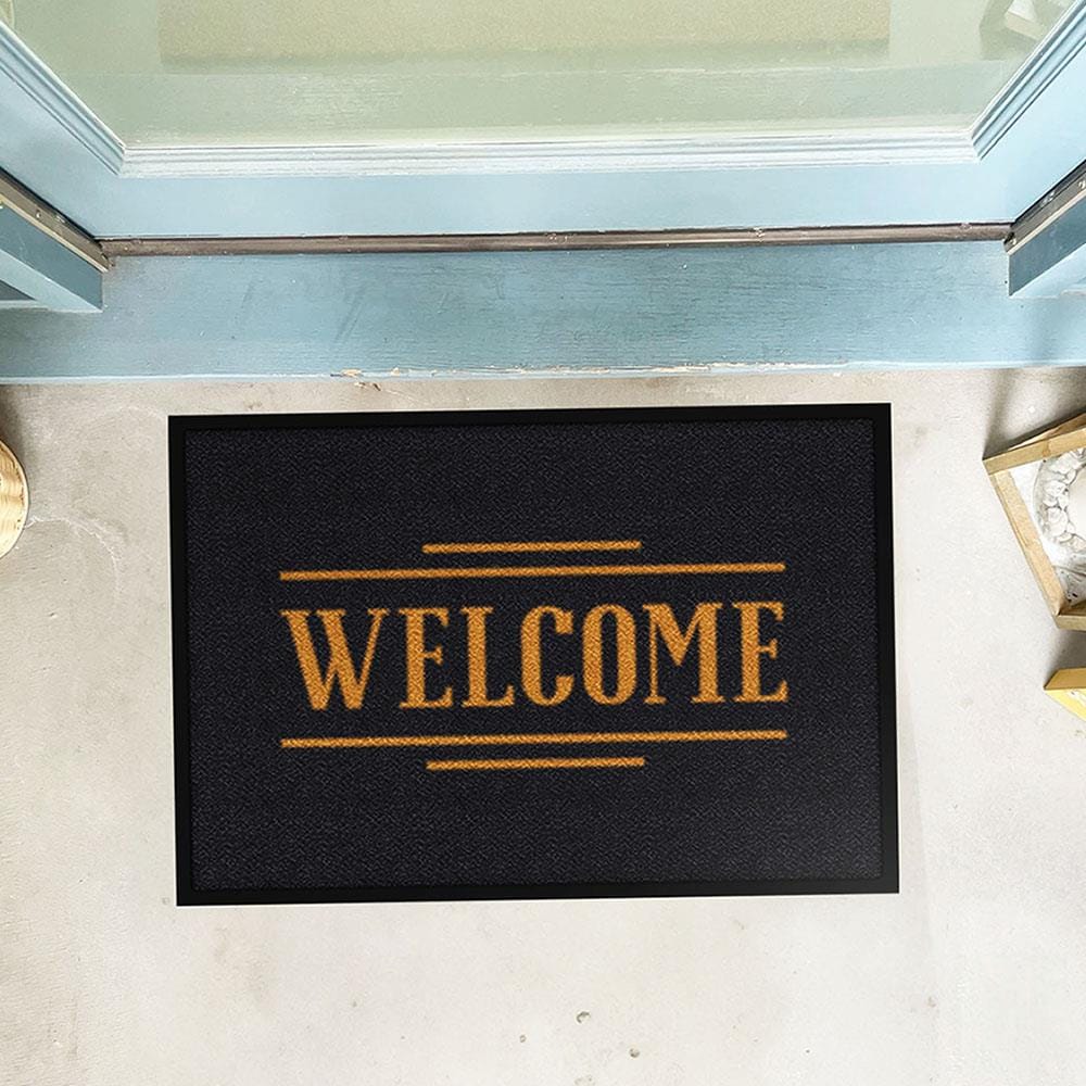 พรมเช็ดเท้าดักฝุ่น KLEEN-TEX WELCOME 60X85 ซม. สีดำ