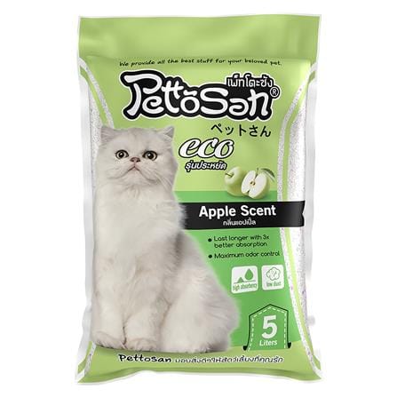 ทรายแมวเบนโทไนต์ PETTOSAN กลิ่นแอปเปิ้ล 5 ลิตร