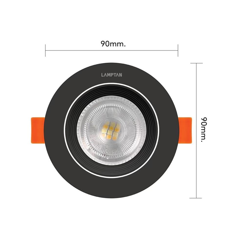 ดาวน์ไลท์ LED LAMPTAN SPOTLIGHT COLOUR CHOICE ADAPT 3.5 นิ้ว 7 วัตต์ DAYLIGHT/COOL WHITE/WARM WHITE สีดำ