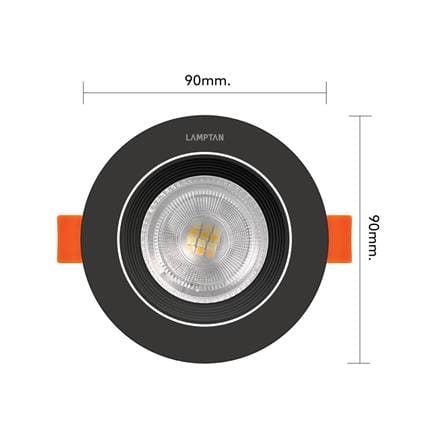 ดาวน์ไลท์ LED LAMPTAN SPOTLIGHT COLOUR CHOICE ADAPT 3.5 นิ้ว 7 วัตต์ DAYLIGHT/COOL WHITE/WARM WHITE สีดำ_7