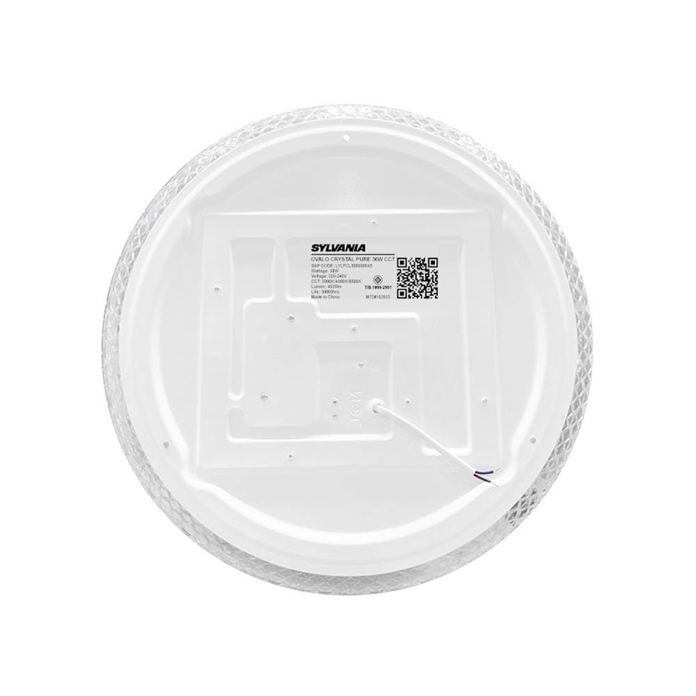 ไฟเพดาน LED SYLVANIA OVALO CRYSTAL PURE 15.55 นิ้ว 36 วัตต์ DAYLIGHT/COOL WHITE/WARM WHITE สีขาว