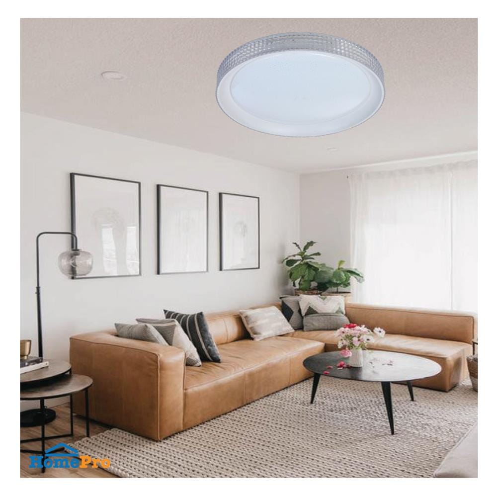 ไฟเพดาน LED SYLVANIA OVALO CRYSTAL MOON 15.35 นิ้ว 36 วัตต์ DAYLIGHT/COOL WHITE/WARM WHITE สีขาว