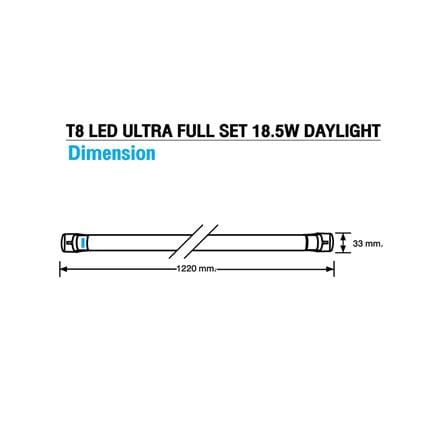 ชุดรางนีออน LED RACER T8 ULTRA FULL SET 18.5 วัตต์ DAYLIGHT_5