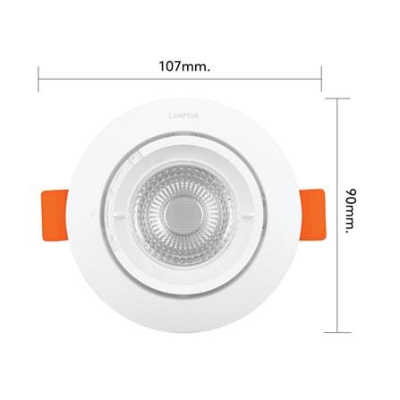 ดาวน์ไลท์ LED LAMPTAN MR16 FULL SET 3.5 นิ้ว 7 วัตต์ WARM WHITE สีขาว_8