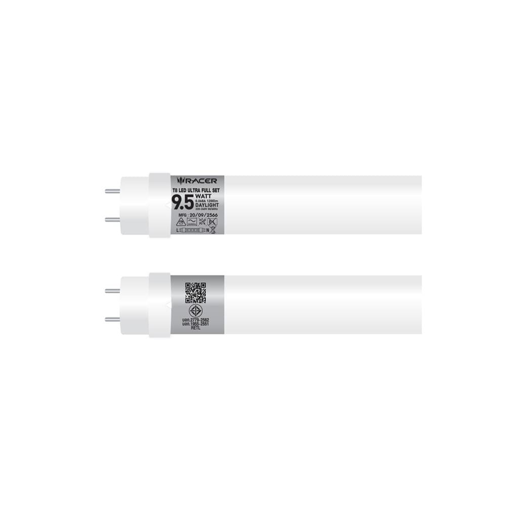 ชุดรางนีออน LED RACER T8 ULTRA FULL SET 9.5 วัตต์ DAYLIGHT
