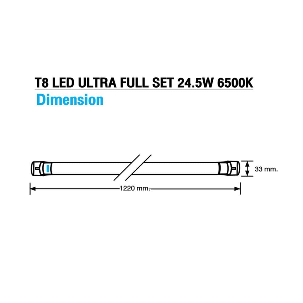 ชุดรางนีออน LED RACER T8 ULTRA FULL SET 24.5 วัตต์ DAYLIGHT