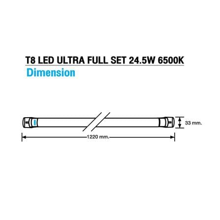 ชุดรางนีออน LED RACER T8 ULTRA FULL SET 24.5 วัตต์ DAYLIGHT_5