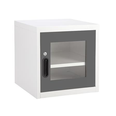 ตู้เหล็กบานเปิดกระจก KIOSK UNI-2 GR สีเทา_1