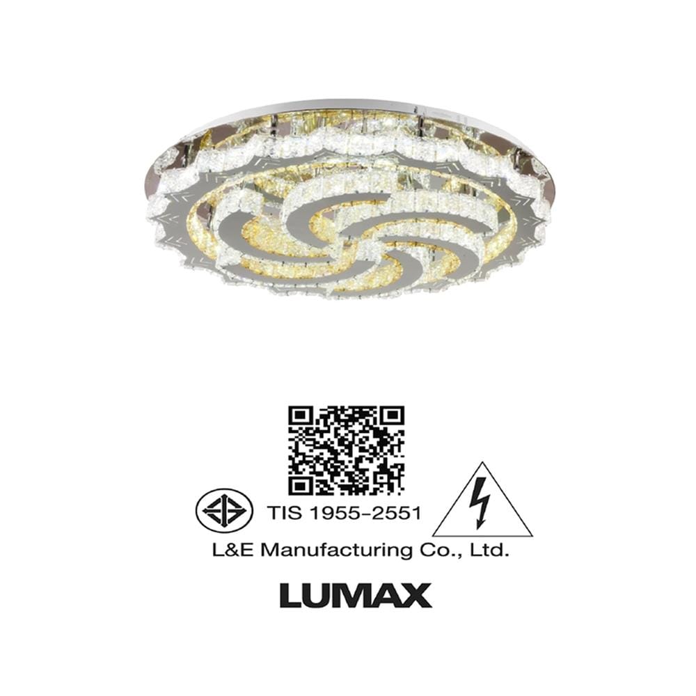 ไฟถาด LED LUMAX 01-A0204 64 วัตต์  DAYLIGHT/COOL WHITE/WARM WHITE สีเงิน 1 หัว