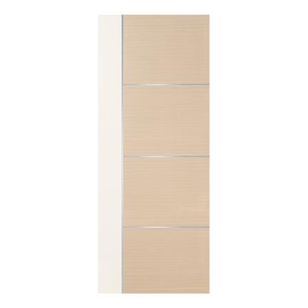 ประตูภายใน WPC ปิดผิว PVC ECO-DOOR WP4 80X200 ซม. สีครีม ทูโทน ไม่เจาะลูกบิด_0