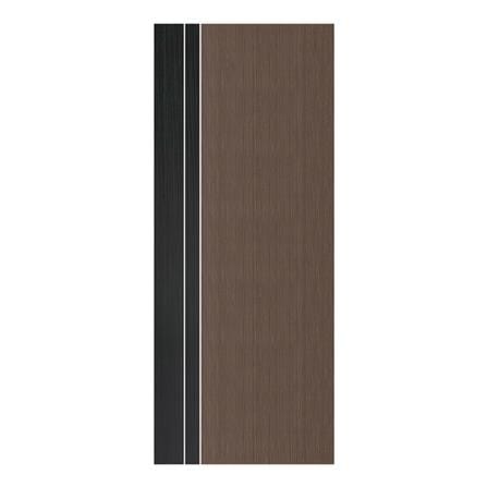 ประตูภายใน UPVC ECO-DOOR PX1 80x200 ซม. สีน้ำตาล ทูโทน ไม่เจาะลูกบิด_0