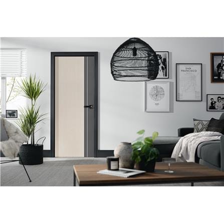 ประตูภายใน UPVC ECO-DOOR PX2 80X200 ซม. สีครีม ทูโทน ไม่เจาะลูกบิด_2