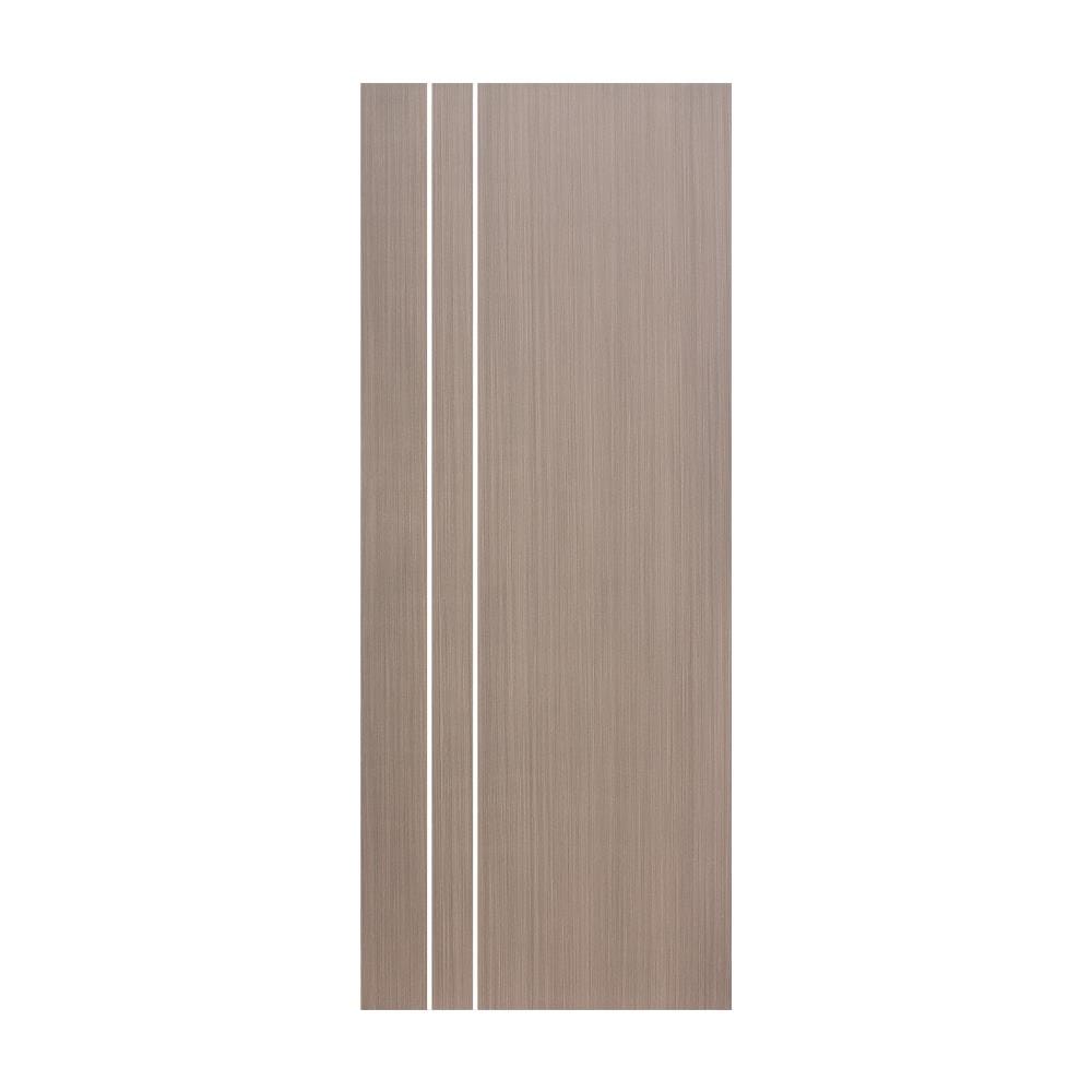ประตูภายใน UPVC ECO-DOOR UC2-2L 80X200 ซม. สีน้ำตาล ไม่เจาะลูกบิด