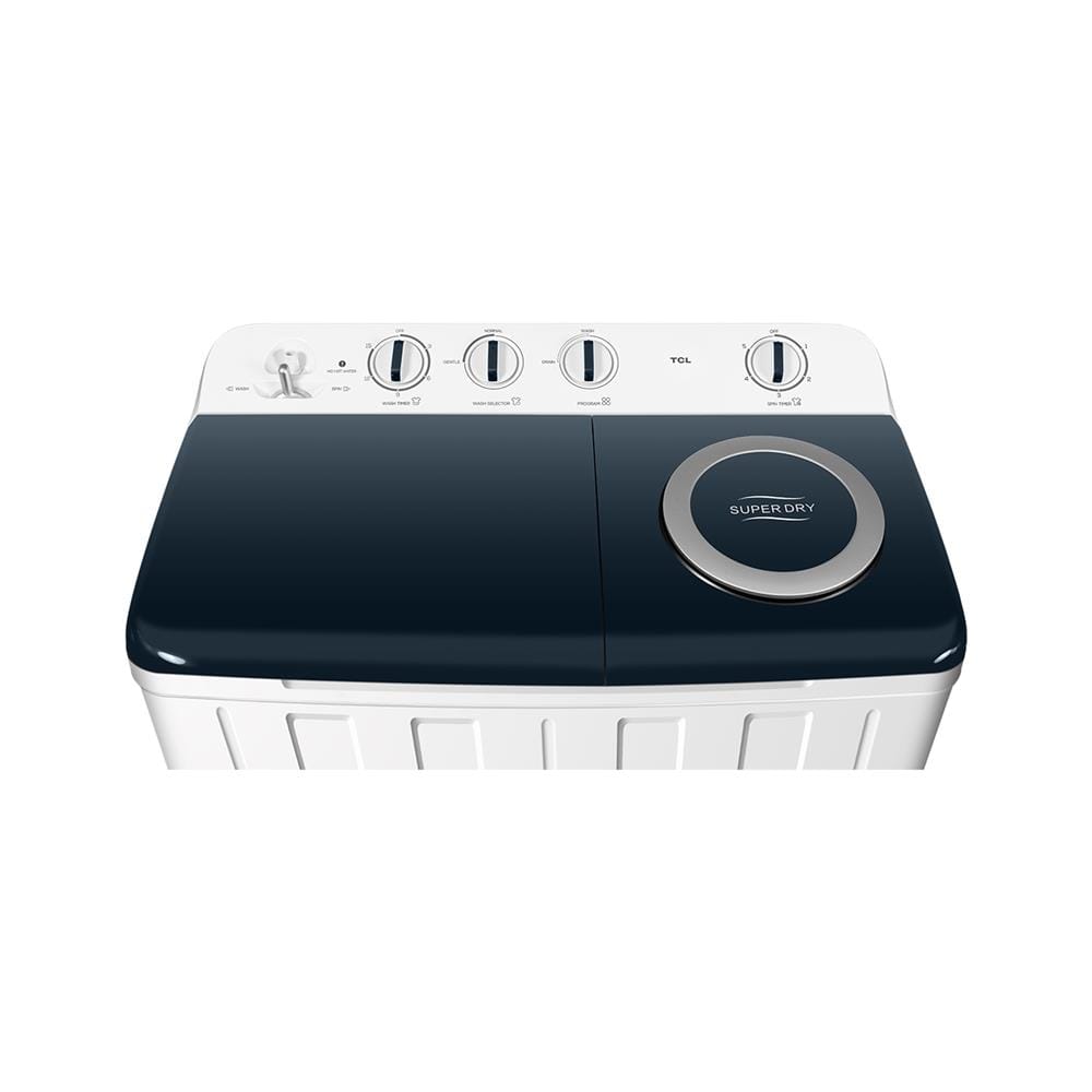 เครื่องซักผ้า 2 ถัง TCL WT109FTTG 10 กก. สีขาวเทา
