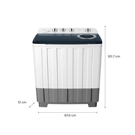 เครื่องซักผ้า 2 ถัง TCL WT129FTTG 12 กก. สีขาวเทา_6