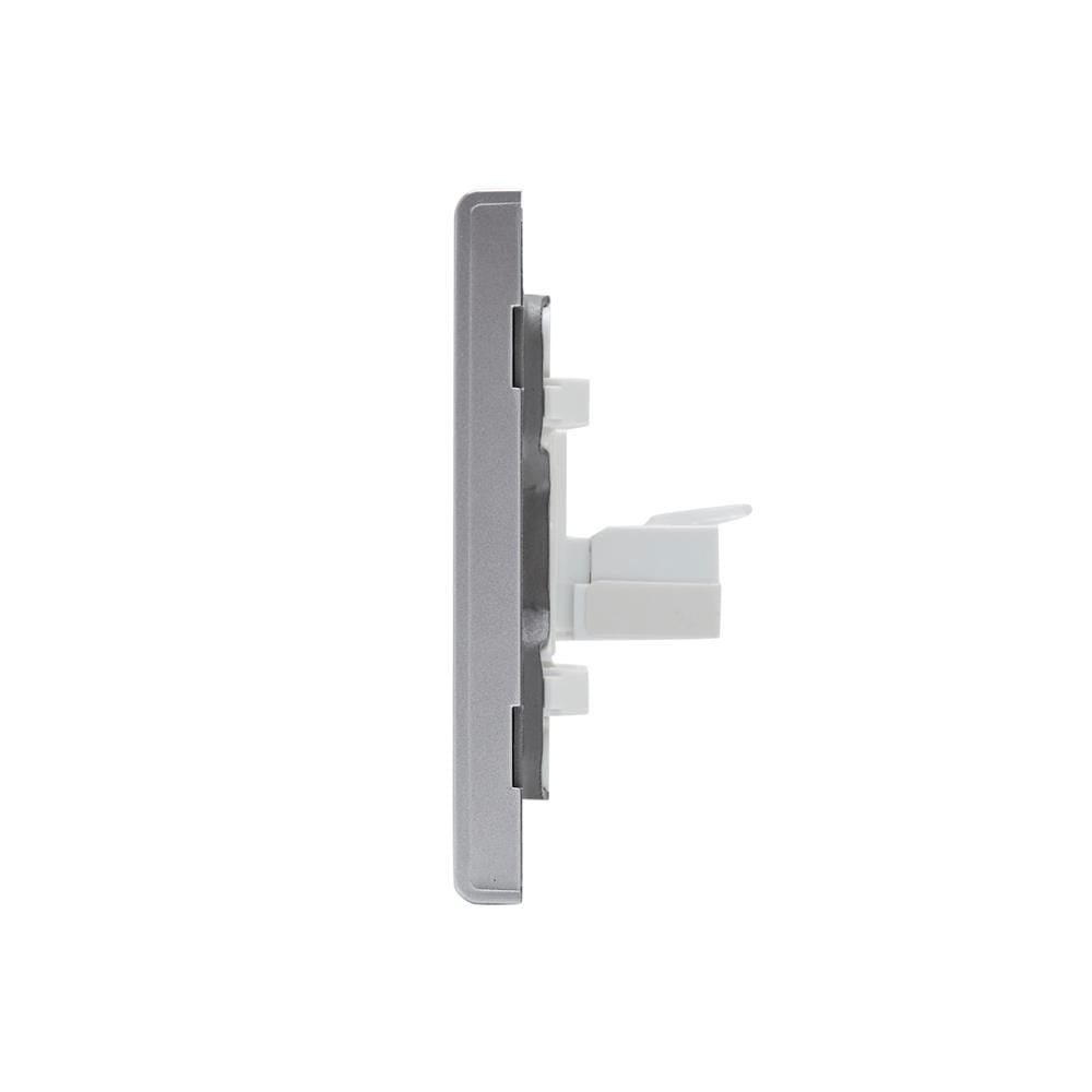 เต้ารับโทรศัพท์และคอมพิวเตอร์ SAHN 6P/6C D19-SL  สีเงิน