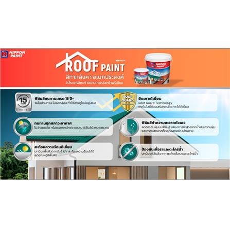 สีทาหลังคา NIPPON PAINT ROOF PAINT R3577 สีแดงเอราวัณ กึ่งเงา 1 แกลลอน_4