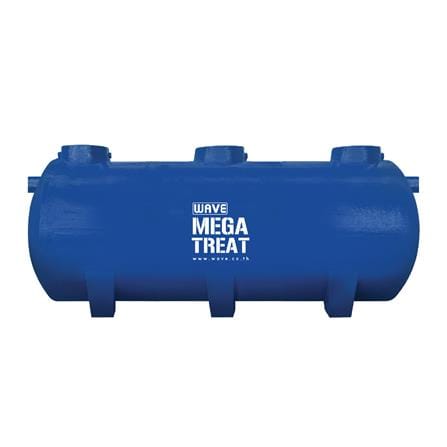 ถังบำบัดน้ำเสียไฟเบอร์กลาส ชนิดไร้อากาศทรงแคปซูล WAVE MEKA TANK WSN2025-25000 ลิตร สีน้ำเงิน