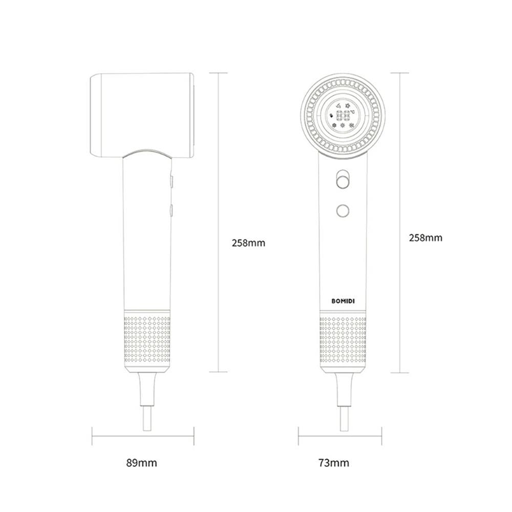 ไดร์เป่าผม BOMIDI HD02 SILVER 1600 วัตต์ สีเทา