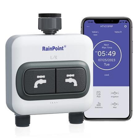 เครื่องตั้งเวลารดน้ำอัจฉริยะ 2 โซน พร้อม WIFI RAINPOINT_1