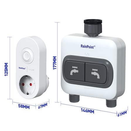 เครื่องตั้งเวลารดน้ำอัจฉริยะ 2 โซน พร้อม WIFI RAINPOINT_4