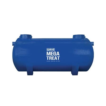 ถังบำบัดน้ำเสียไฟเบอร์กลาส ชนิดไร้อากาศทรงแคปซูล WAVE MEKA TANK WSN2015-15000 ลิตร สีน้ำเงิน
