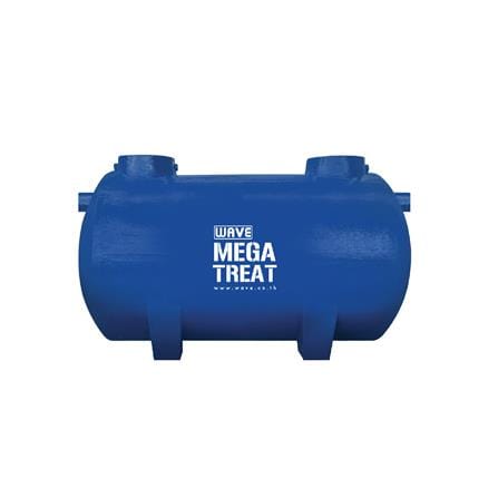 ถังบำบัดน้ำเสียไฟเบอร์กลาส ชนิดเติมอากาศทรงแคปซูล WAVE MEKA TANK WSA2010-10000 ลิตร สีน้ำเงิน