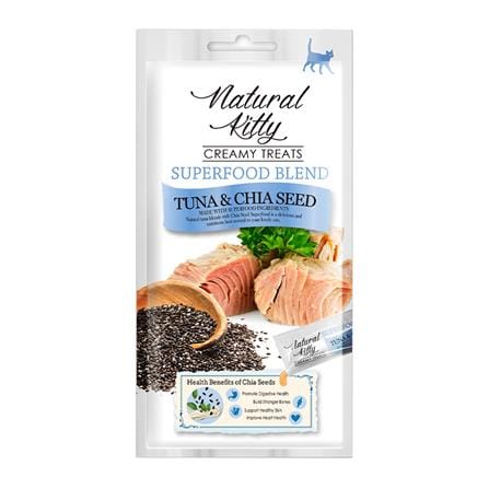 ขนมแมวเลีย NATURAL KITTY TUNA AND CHIA SEED 12 ก. X 4 ซอง_0