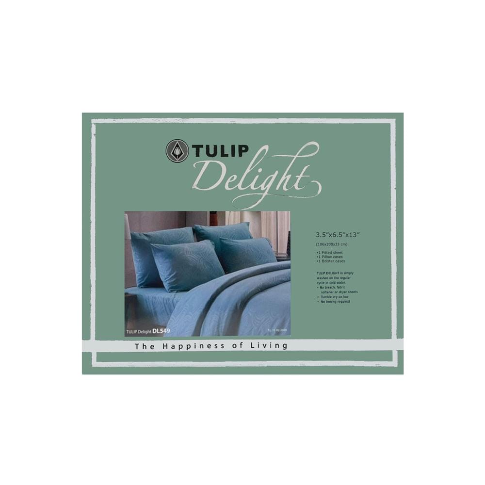 ชุดผ้าปูที่นอน 3.5 ฟุต 3 ชิ้น TULIP DELIGHT 60058-DL549