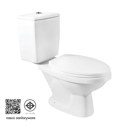 สุขภัณฑ์ 2 ชิ้น NASCO NC-7685S-WA 4.5 ลิตร สีขาว_2
