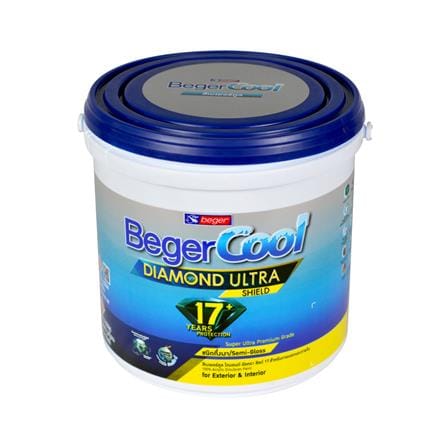 สีน้ำทาภายนอก BEGER COOL DIAMONDSHIELD 17 BASE D กึ่งเงา 1 แกลลอน_0