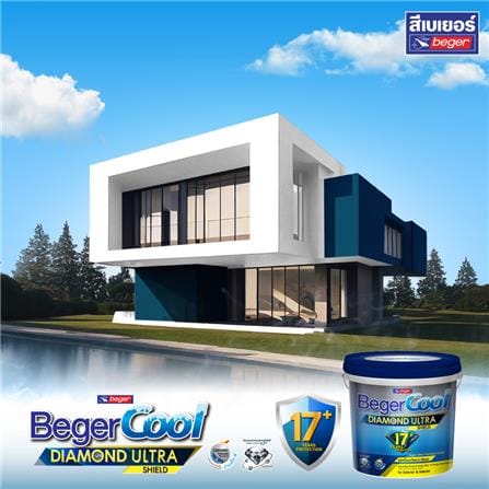 สีน้ำทาภายนอก BEGER COOL DIAMONDSHIELD 17 BASE D กึ่งเงา 1 แกลลอน_3