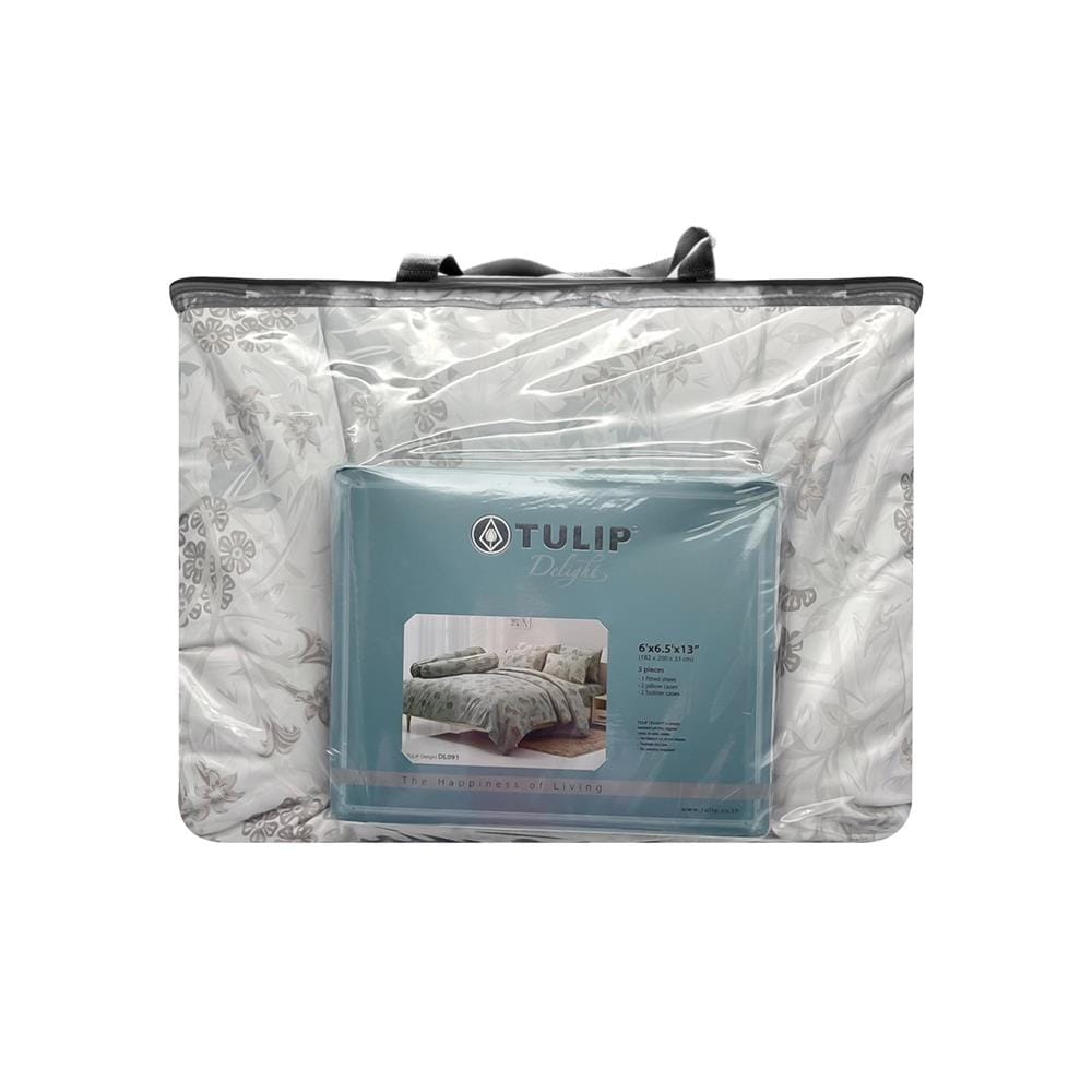 ชุดผ้าปูที่นอน 6 ฟุต 6 ชิ้น TULIP DELIGHT 60204-DL091