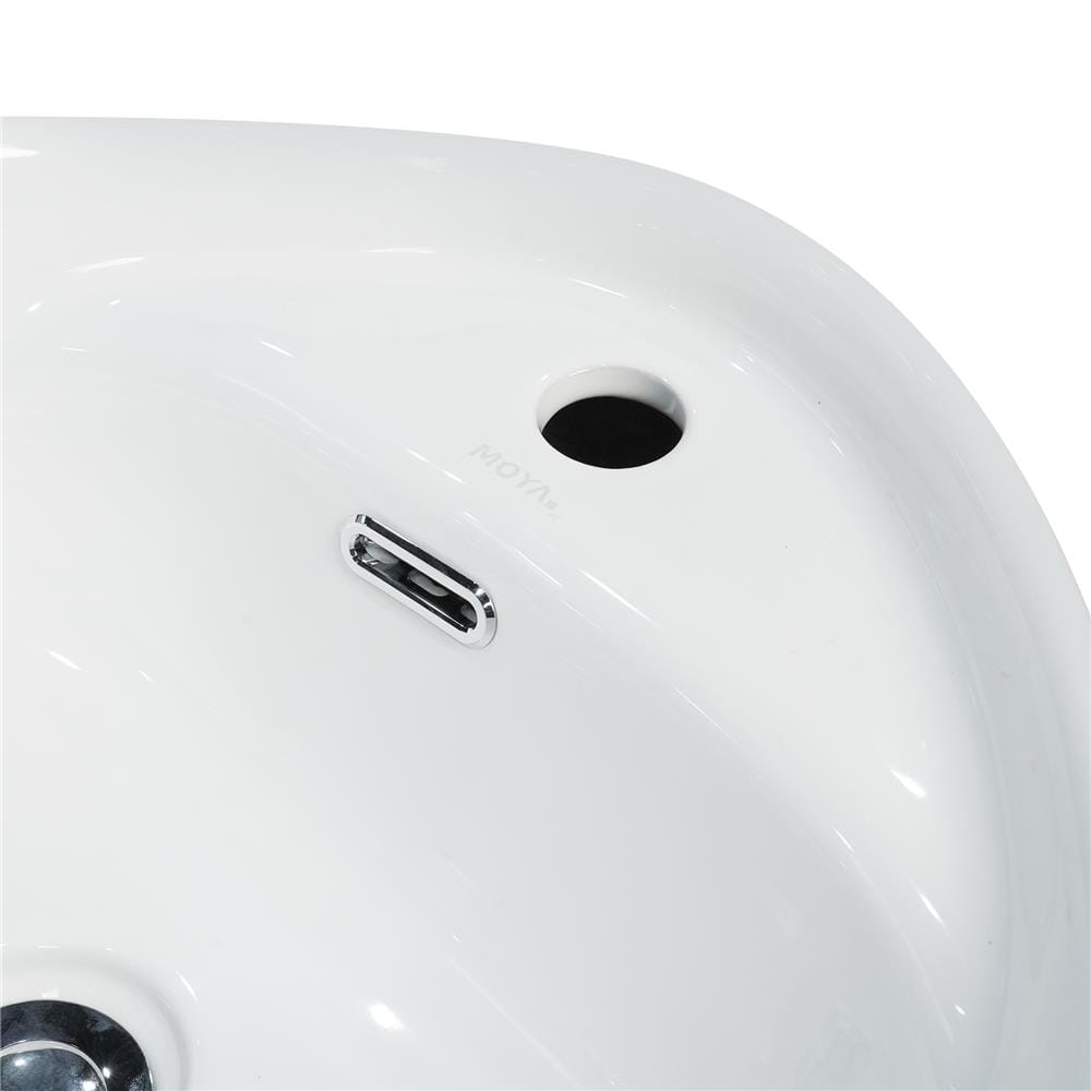 อ่างล้างหน้าเคาน์เตอร์ MOYA LX-8026C สีขาว