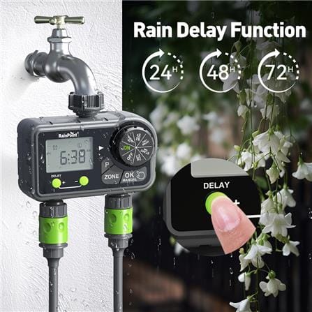 เครื่องตั้งเวลารดน้ำดิจิทัลหลายโปรแกรม RAINPOINT 2-ZONE_3