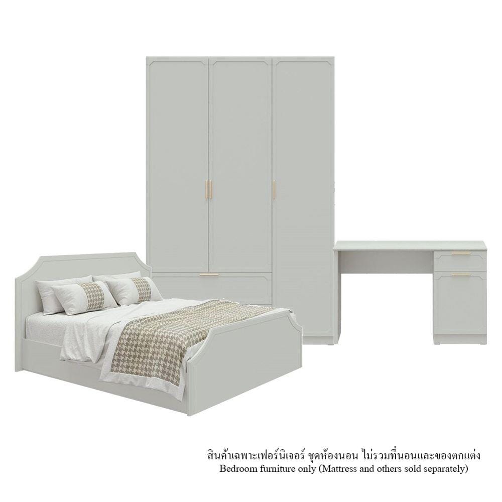 ชุดห้องนอน 6 ฟุต SB FURNITURE QUINN 59060560 สี MAGIC GREY