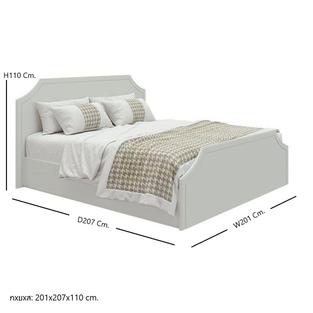 ชุดห้องนอน 6 ฟุต SB FURNITURE QUINN 59060560 สี MAGIC GREY